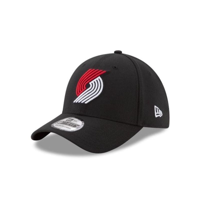 Black Portland Trail Blazers Hat - New Era NBA Team Classic 39THIRTY Stretch Fit Caps USA7814962